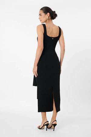 Toccin Elia Tie Front Dress | Black