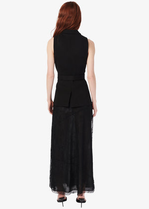 Cami NYC Eudora Sheer Lace Skirt | Black