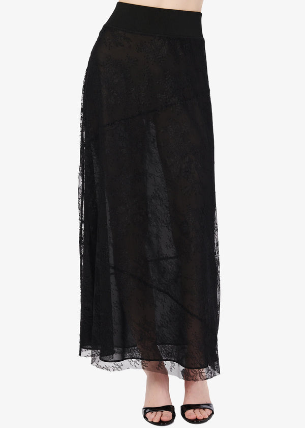 Cami NYC Eudora Sheer Lace Skirt | Black