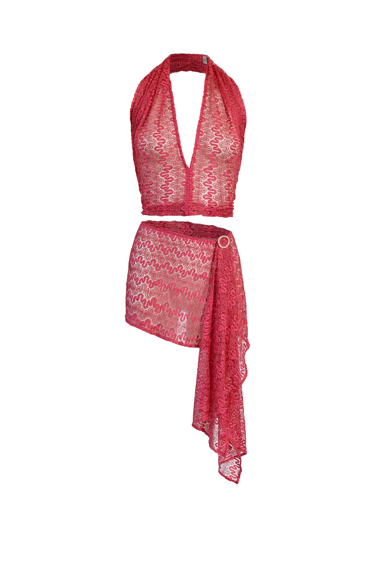 Knit Scarf Top | Pink