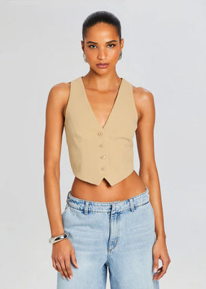 Sans Faff Jessica Transparent Vest | Camel