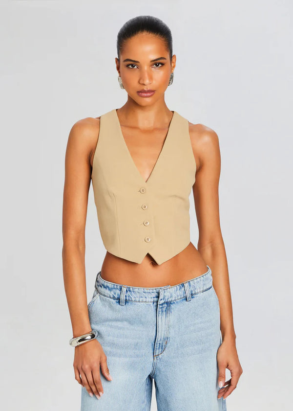 Sans Faff Jessica Transparent Vest | Camel