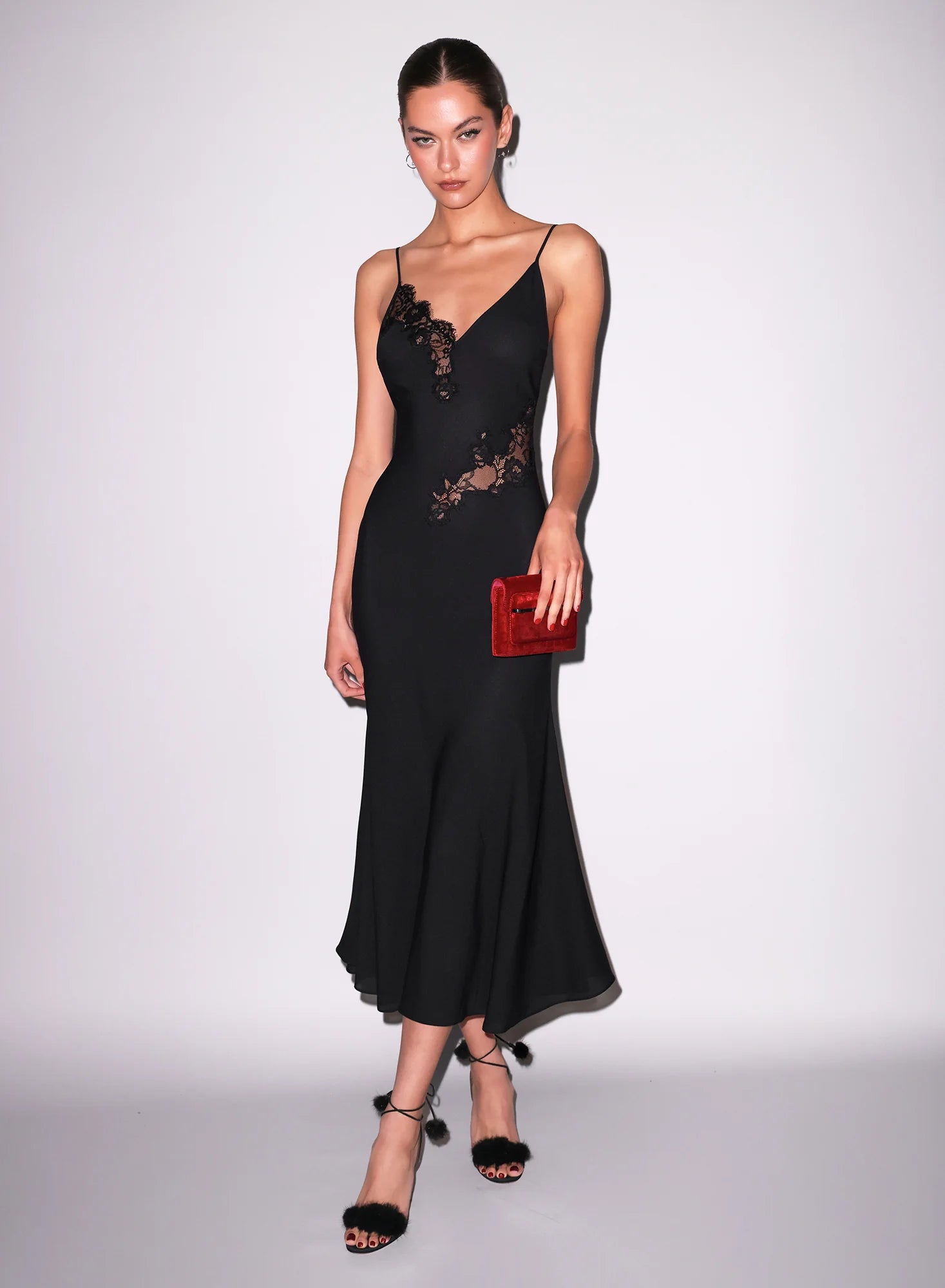 Juliet Lace Maxi Dress | Black