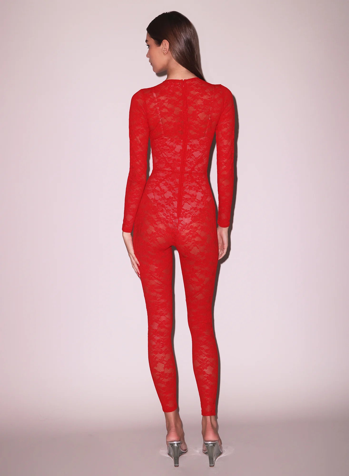 Lace Catsuit | Ruby Red