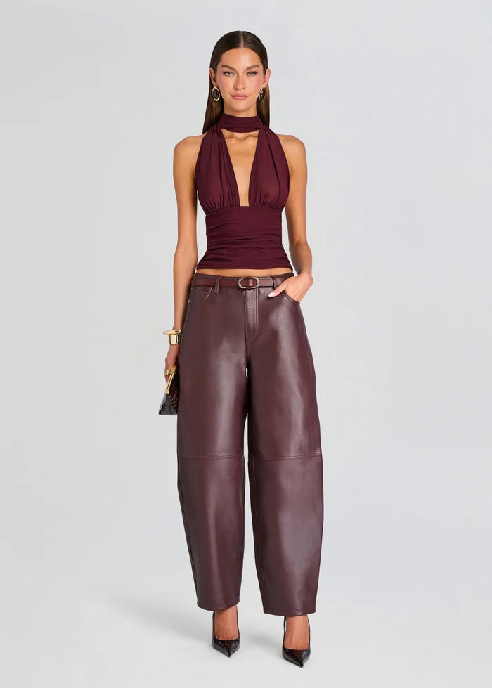 Kelsey Lori Mesh Top | Bordeaux