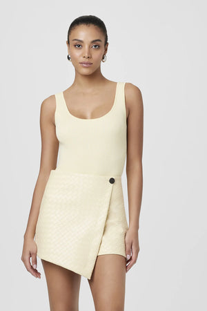 Toccin The Stella Textured Wrap Skort | Butter