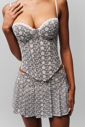 Danielle Guizio Floriane Gingham Skort