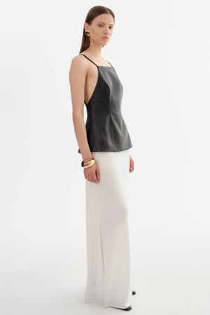 LaMarque Ilona Leather Hourglass Top | Black
