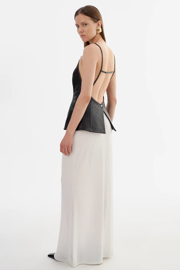 LaMarque Ilona Leather Hourglass Top | Black