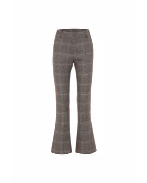 Theo the Label Eudora Cropped Bootcut Pant | Prince of Wales