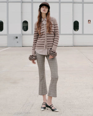Theo the Label Eudora Cropped Bootcut Pant | Prince of Wales