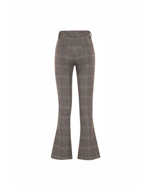 Theo the Label Eudora Cropped Bootcut Pant | Prince of Wales
