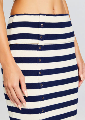 Seroya Cleat Knit Skirt | Cream & Navy
