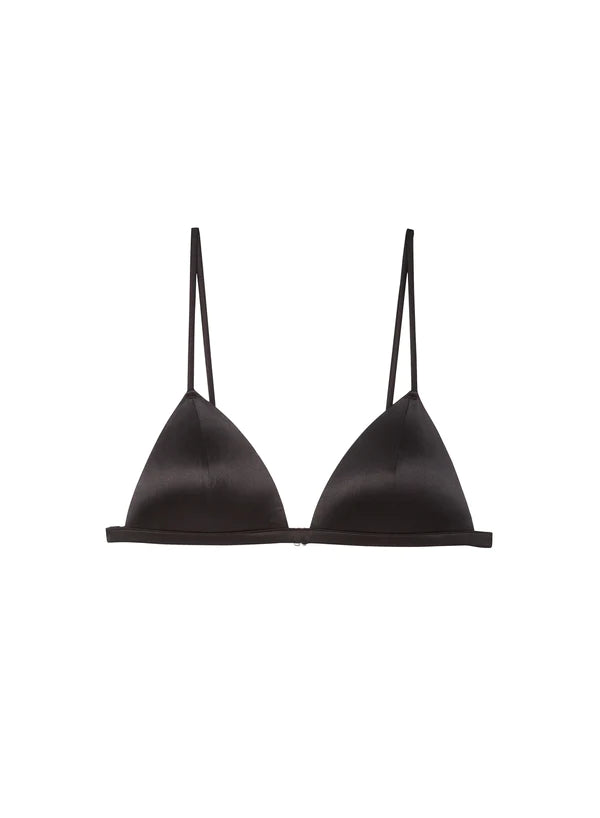 Molded Luxe Triangle Bra | Black