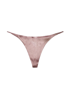 Fleur Du Mal Luxe V-String | Tan