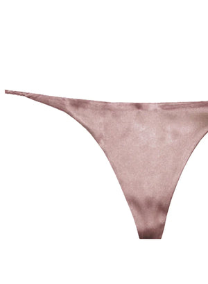 Fleur Du Mal Luxe V-String | Tan