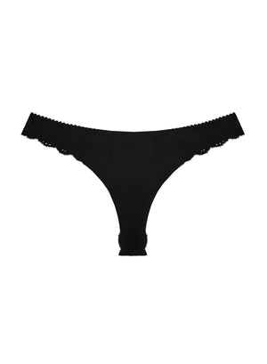 Fleur Du Mal Charlotte Seamless Thong | Black