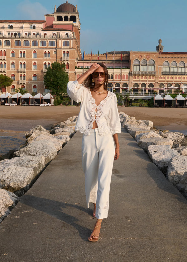 Cami NYC Yuri Blouse | Macadamia