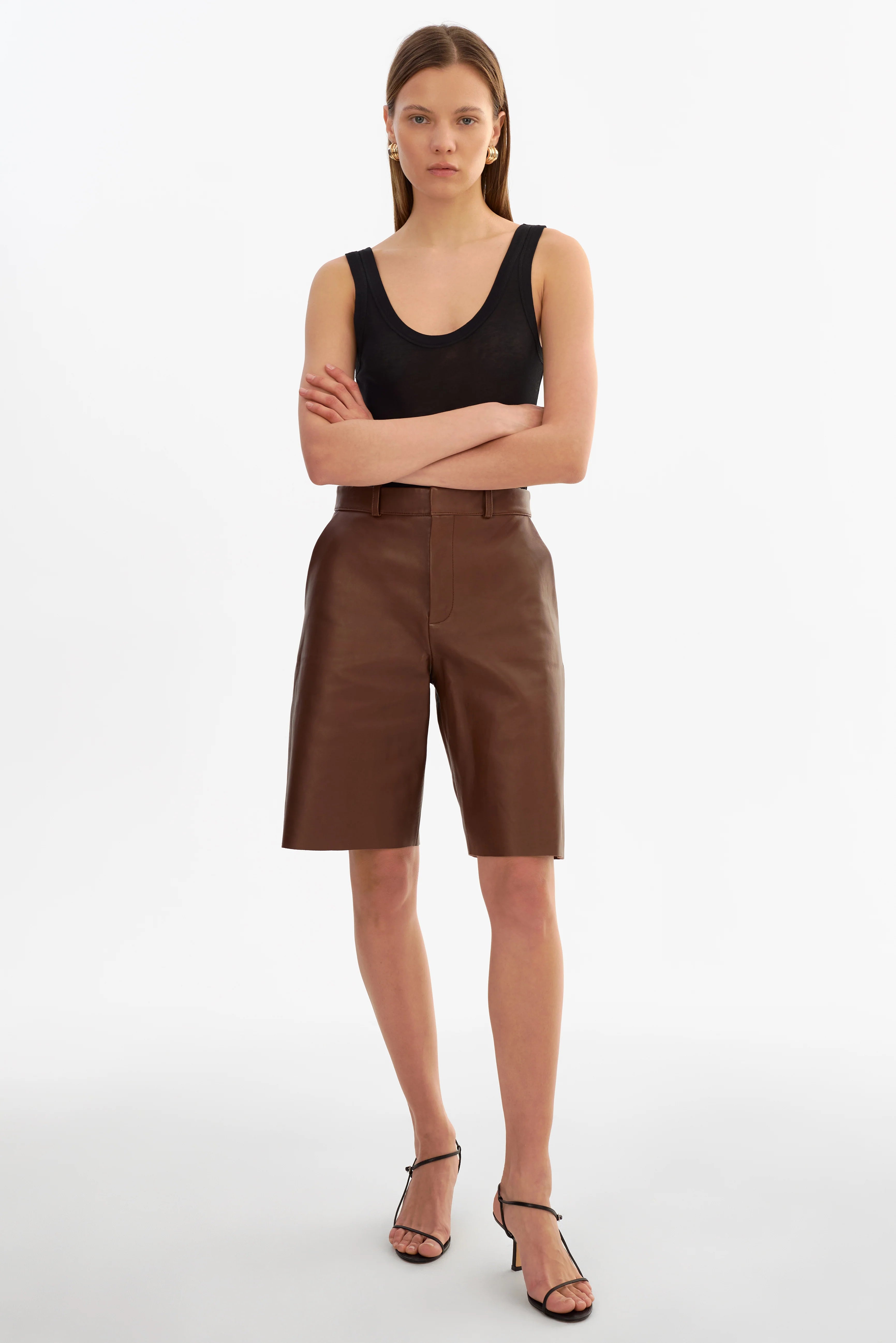 Lotta Leather Shorts | Mid Brown