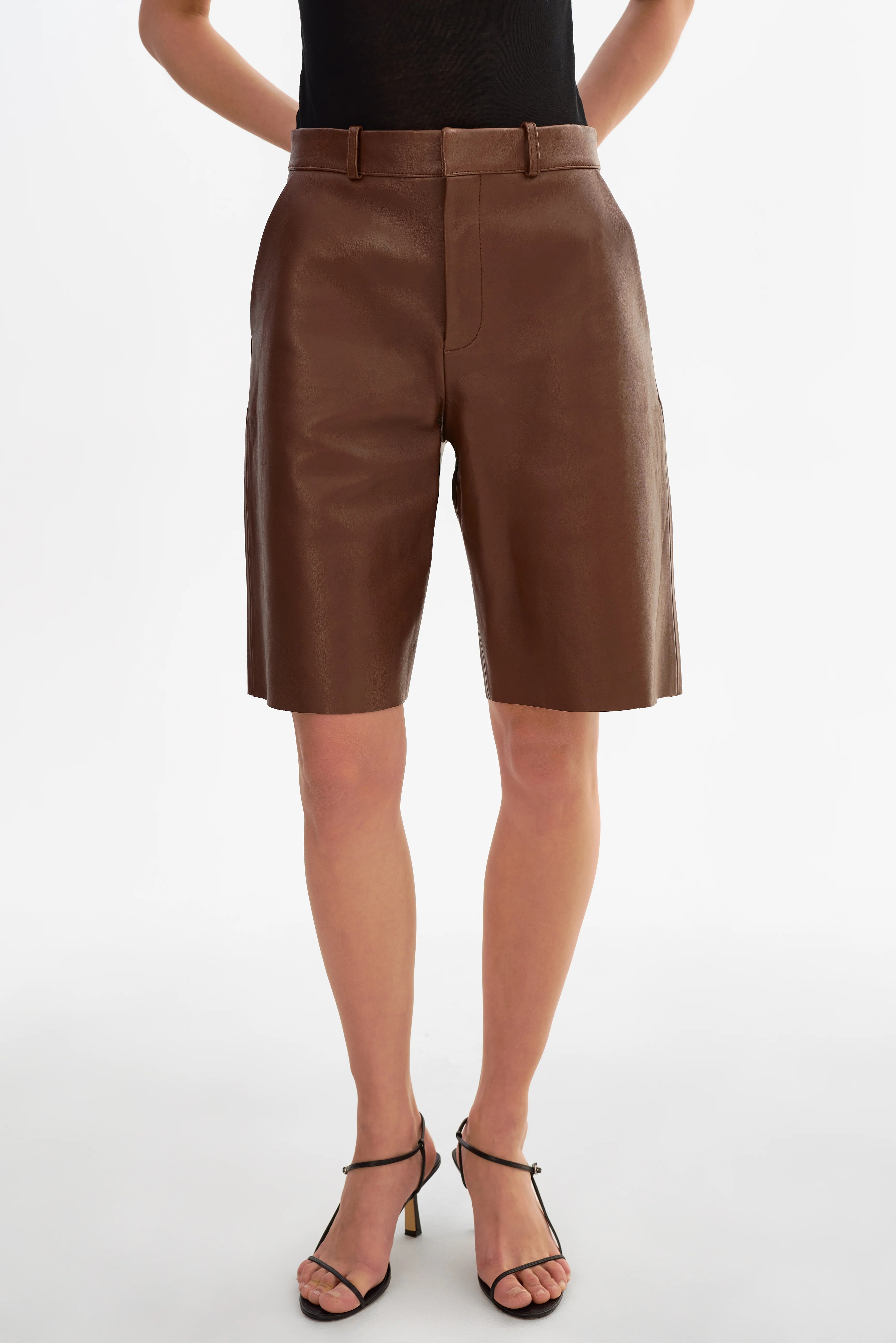 Lotta Leather Shorts | Mid Brown