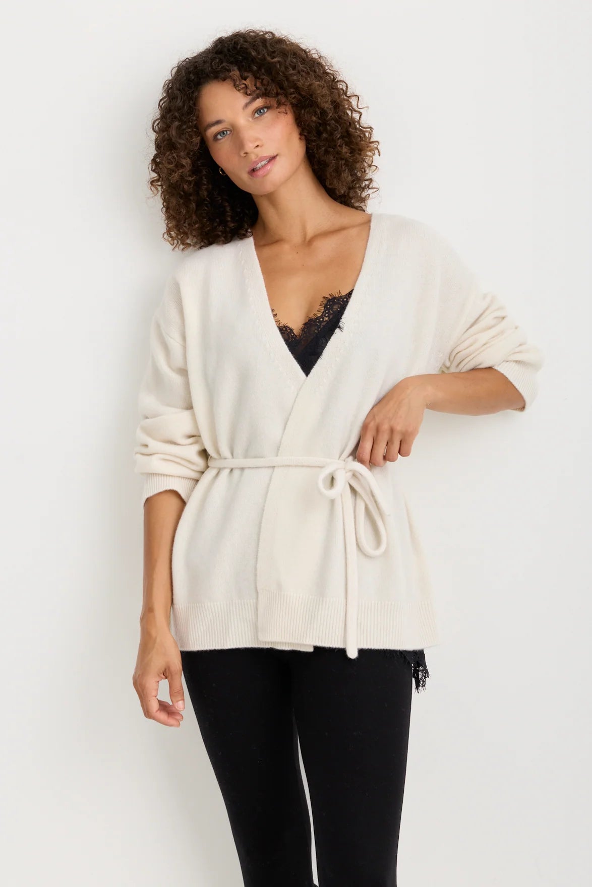 Katie Cashmere Wrap Cardigan | Ivory
