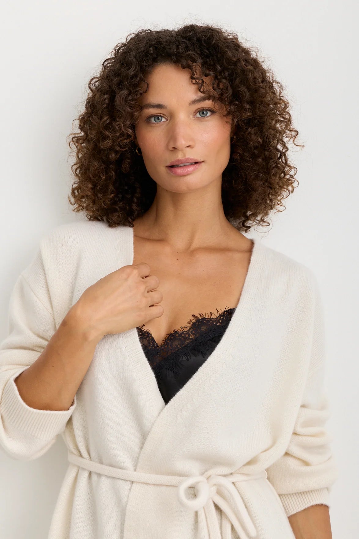 Katie Cashmere Wrap Cardigan | Ivory