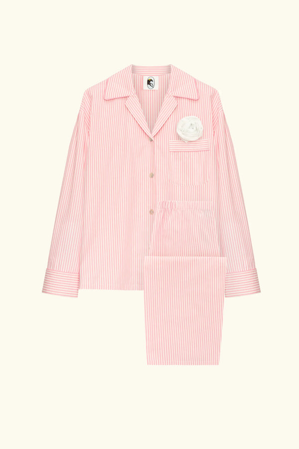 Sleeper The Rose Cotton Ensemble | Pink Stripes