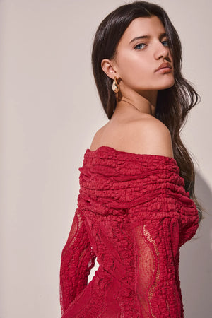 Charo Ruiz Pearl Mini Dress | Red