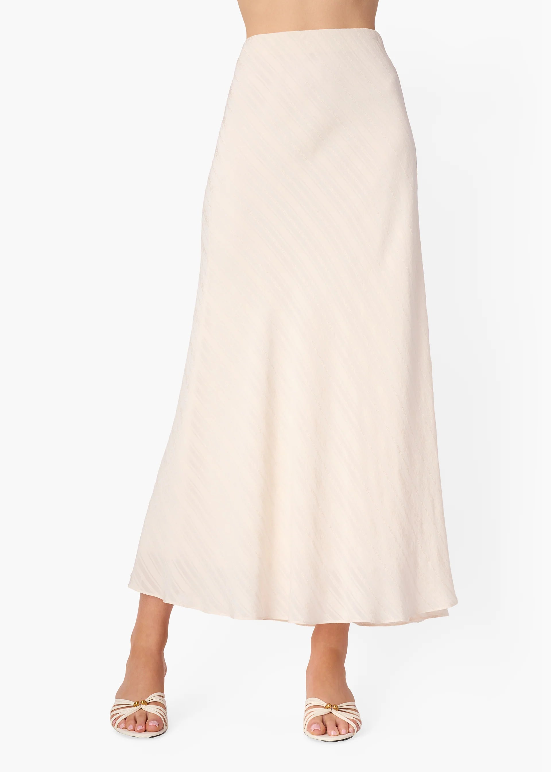Cami NYC Piper Jacquard Stripe Skirt | Oat