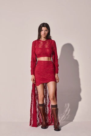 Charo Ruiz Salina Skirt | Red