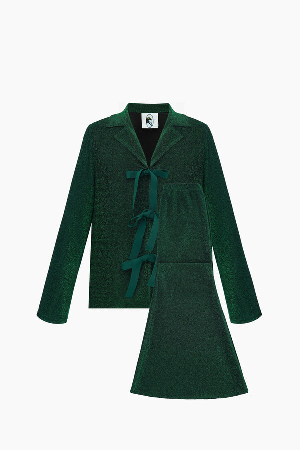 Sleeper Stardust Lurex Lounge Suit | Green
