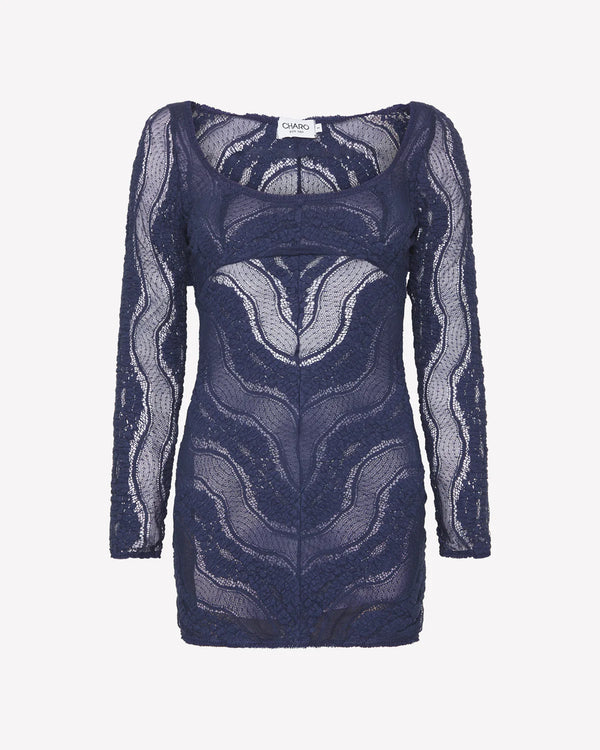 Charo Ruiz Coral Mini Dress | Navy