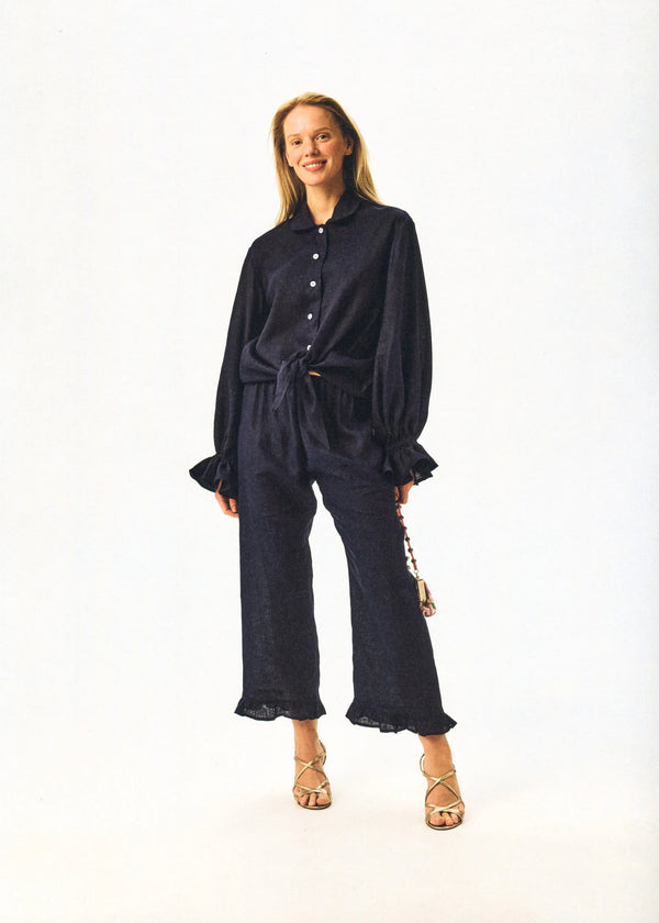 Sleeper Rumba Linen Lounge Set | Navy