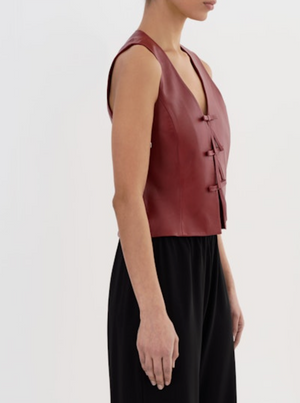 LaMarque Bastina Leather Bow Top |