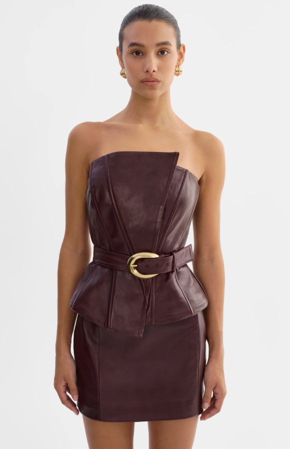Cala Leather Bustier