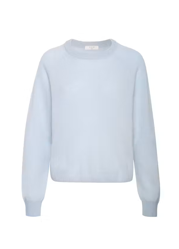 Emilie Cashmere Crewneck | Glacier