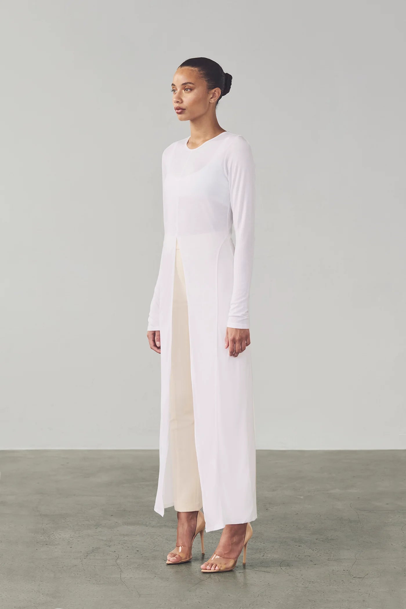 Alina Shirt Dress| White