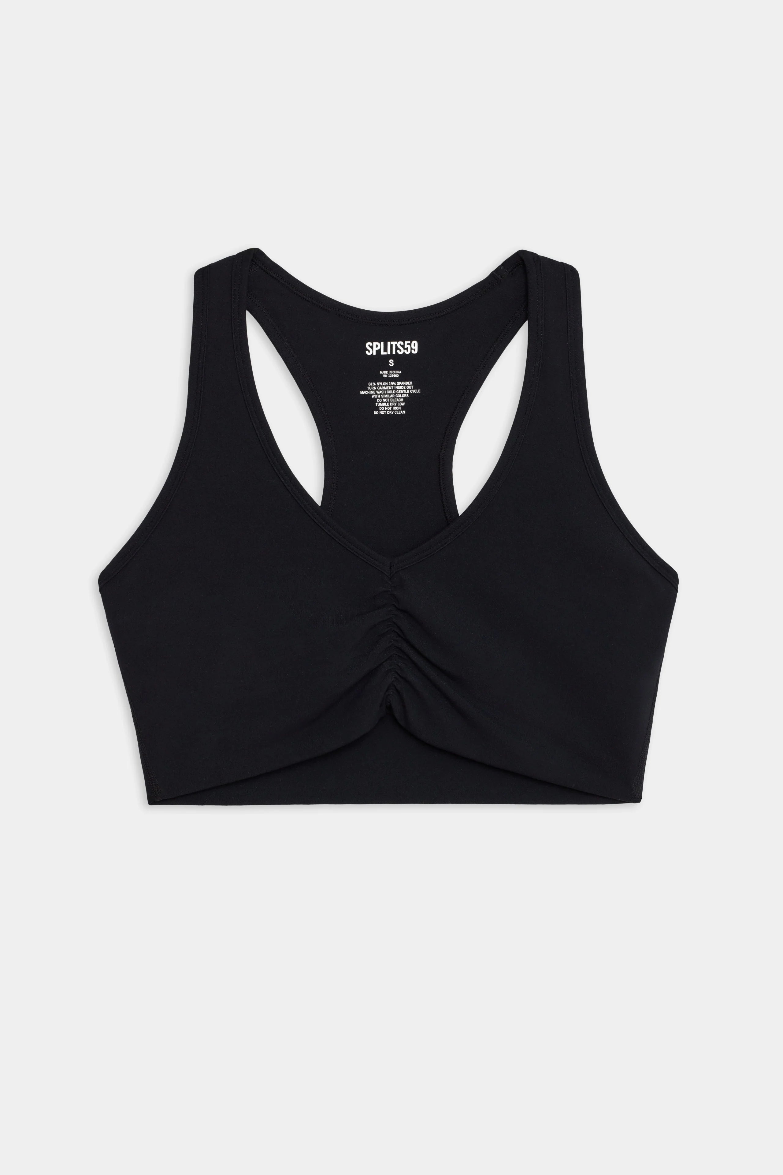 Airweight Bra with Ruching | Black