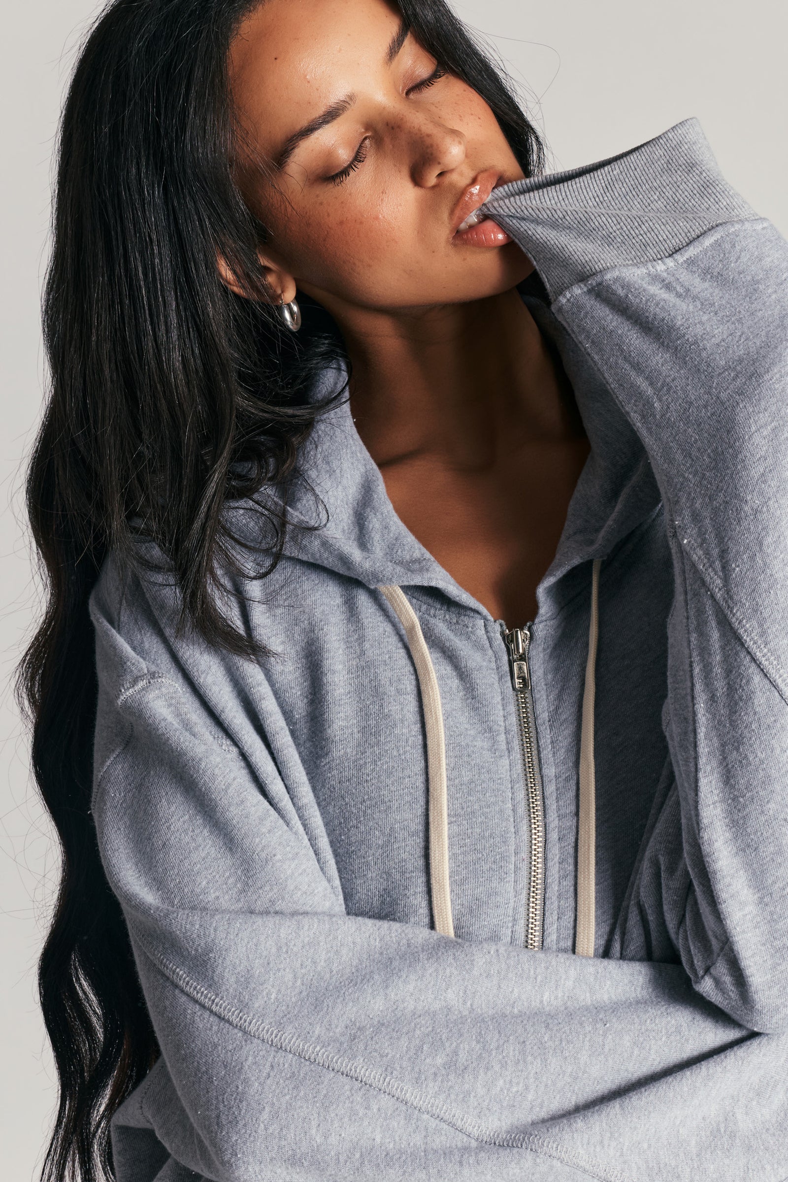 Stretch Boyfriend Zip Up Hoodie