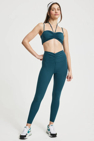 Year of Ours The Teresa Tube Bra | Deep Teal
