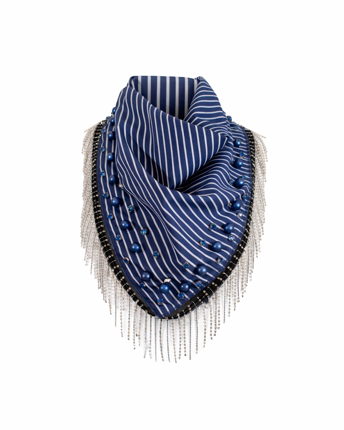 Echo Embellished Scarf | Ink Blue