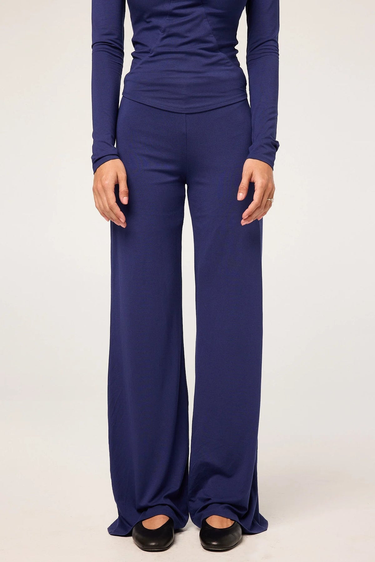 Everyday Jersey Draped Pant | Navy