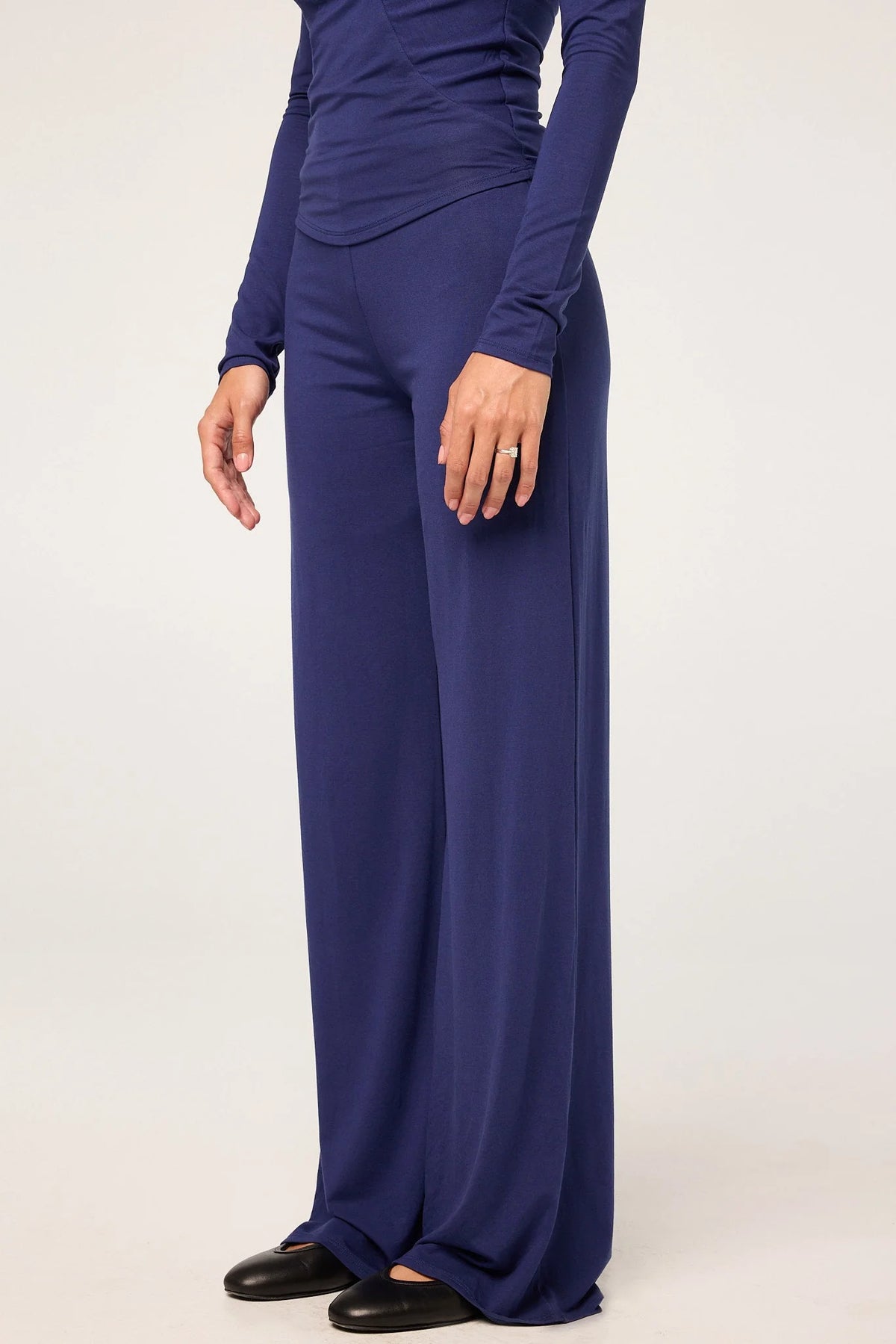 Everyday Jersey Draped Pant | Navy