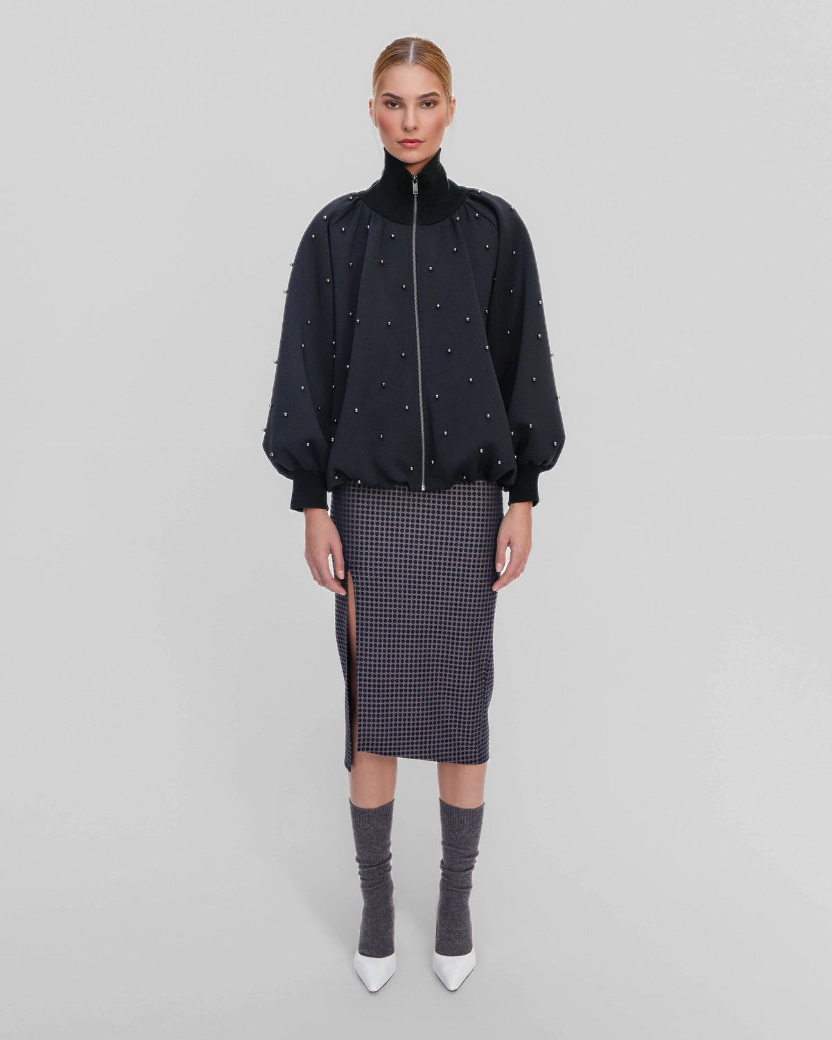 Leucothea Pearly Scuba Bomber | Black