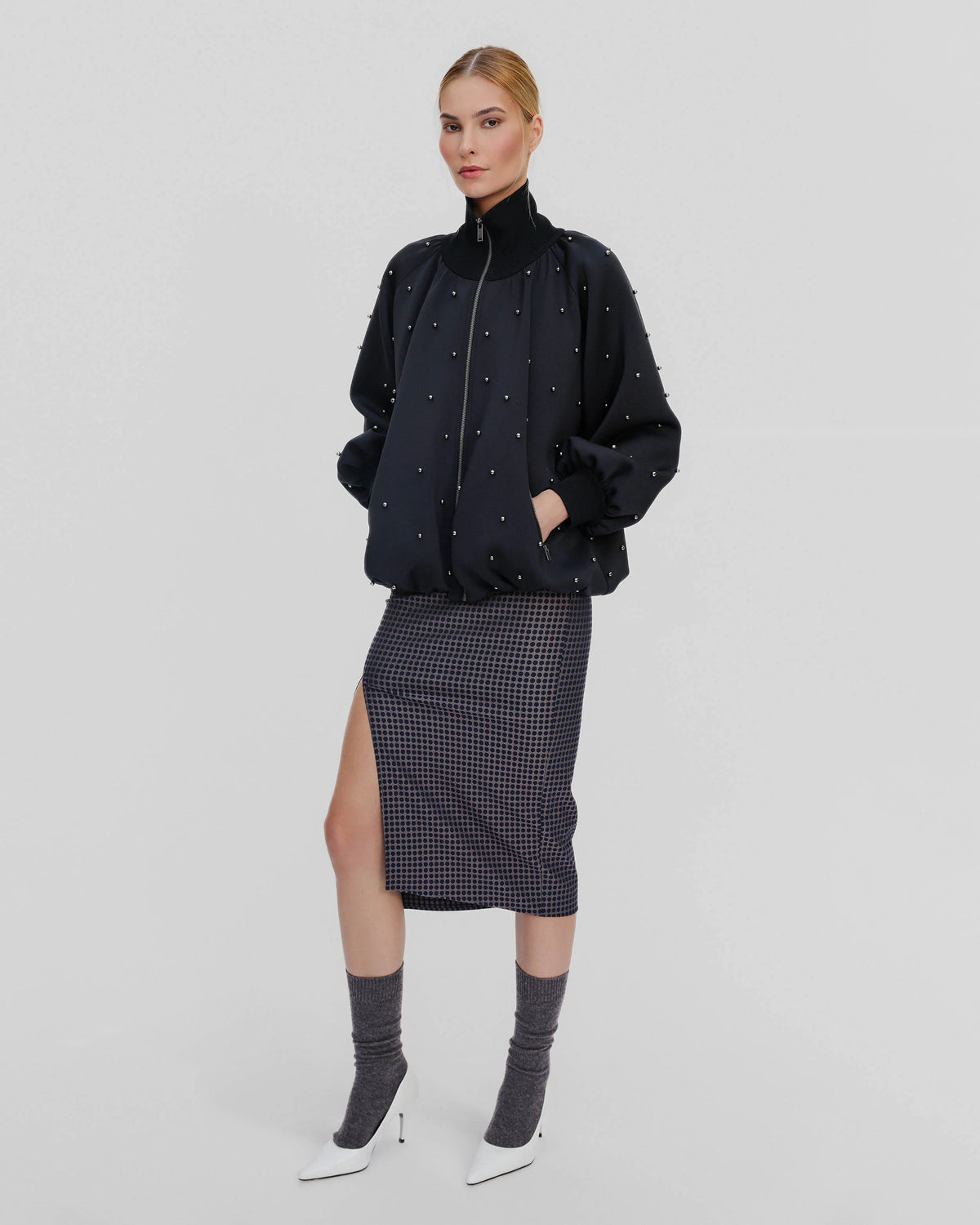 Leucothea Pearly Scuba Bomber | Black