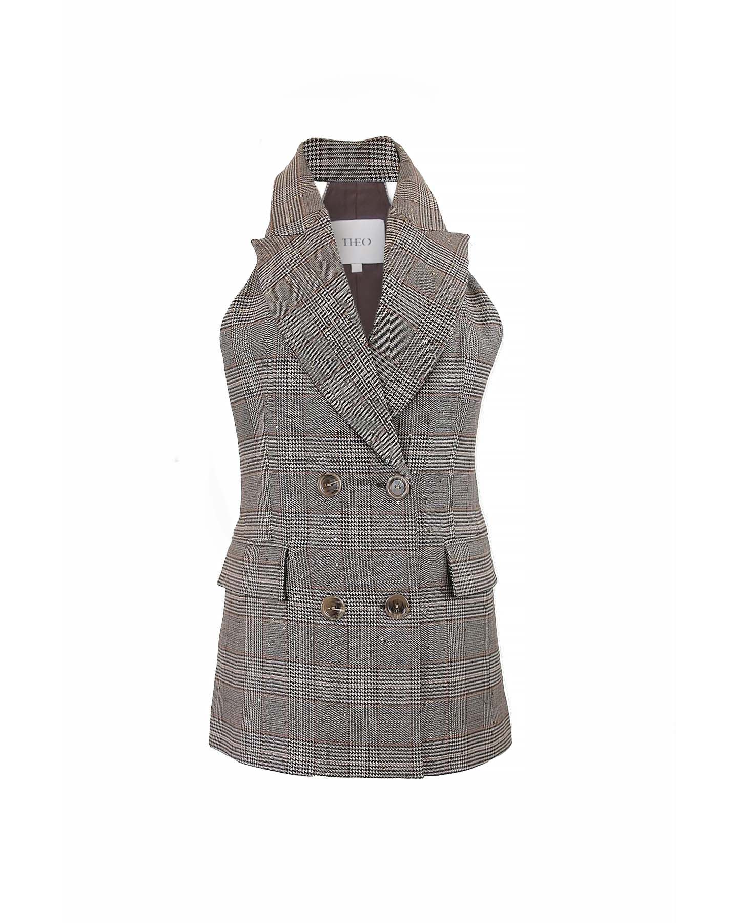 Theo the Label Eudora Halter Vest | Prince of Wales