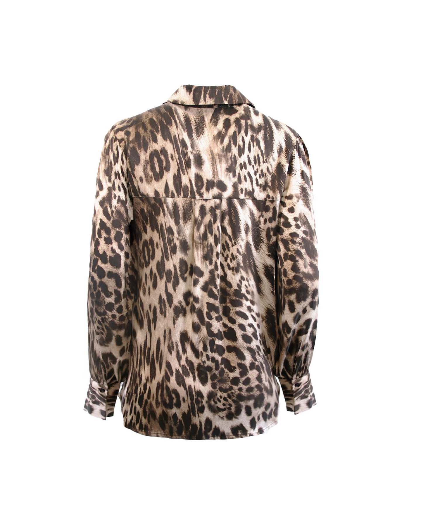 Theo the Label Danae Henley Shirt | Leopard