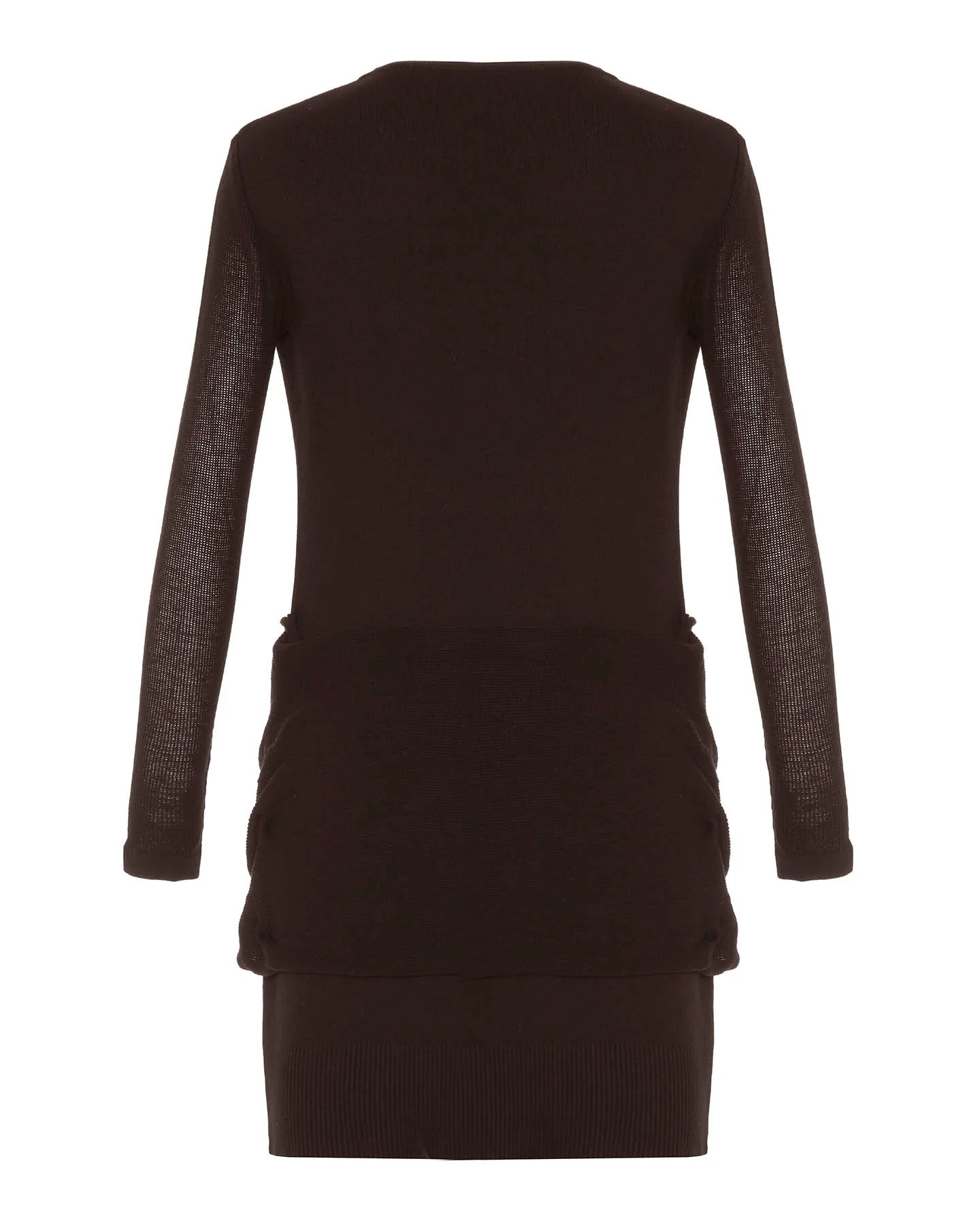 Theo the Label Nomia Draped Knit Dress| Koffee Bean