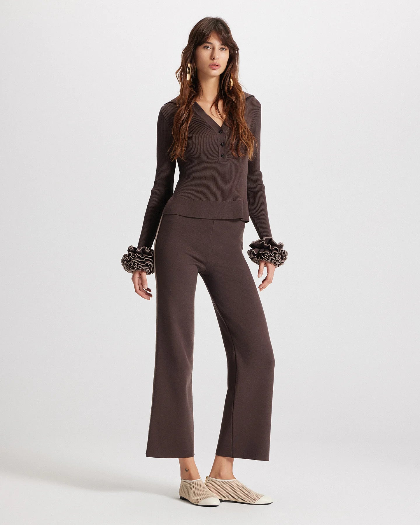 Theo the Label Nomia Pull-On Knit Pants | Koffee Bean