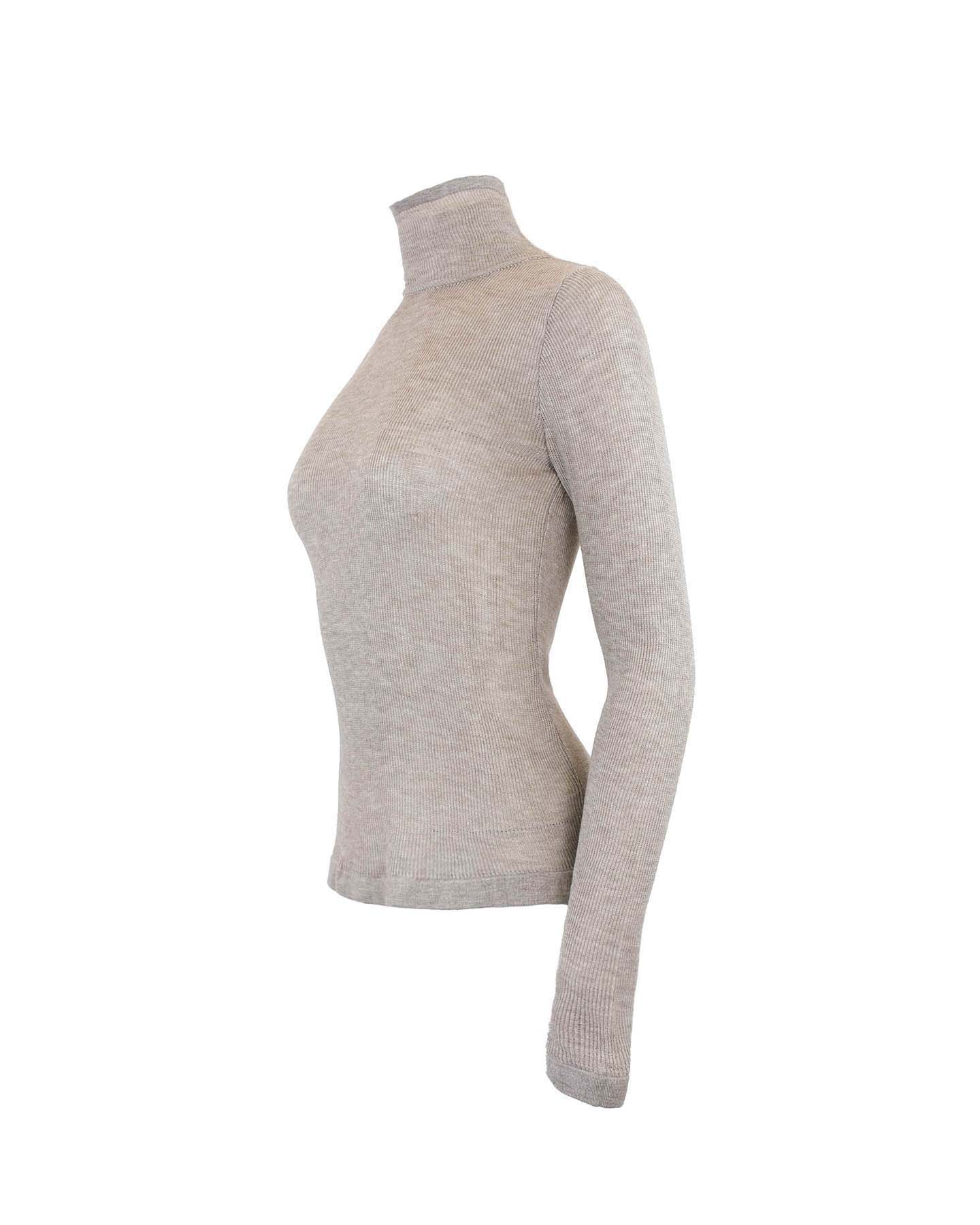Theo the Label Nomia Second Skin Sheer Turtleneck | Grey
